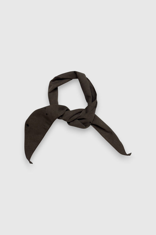 【YOKO SAKAMOTO】SHORT SCARF(BLACK RICE×WALNUT×SUMIINK)