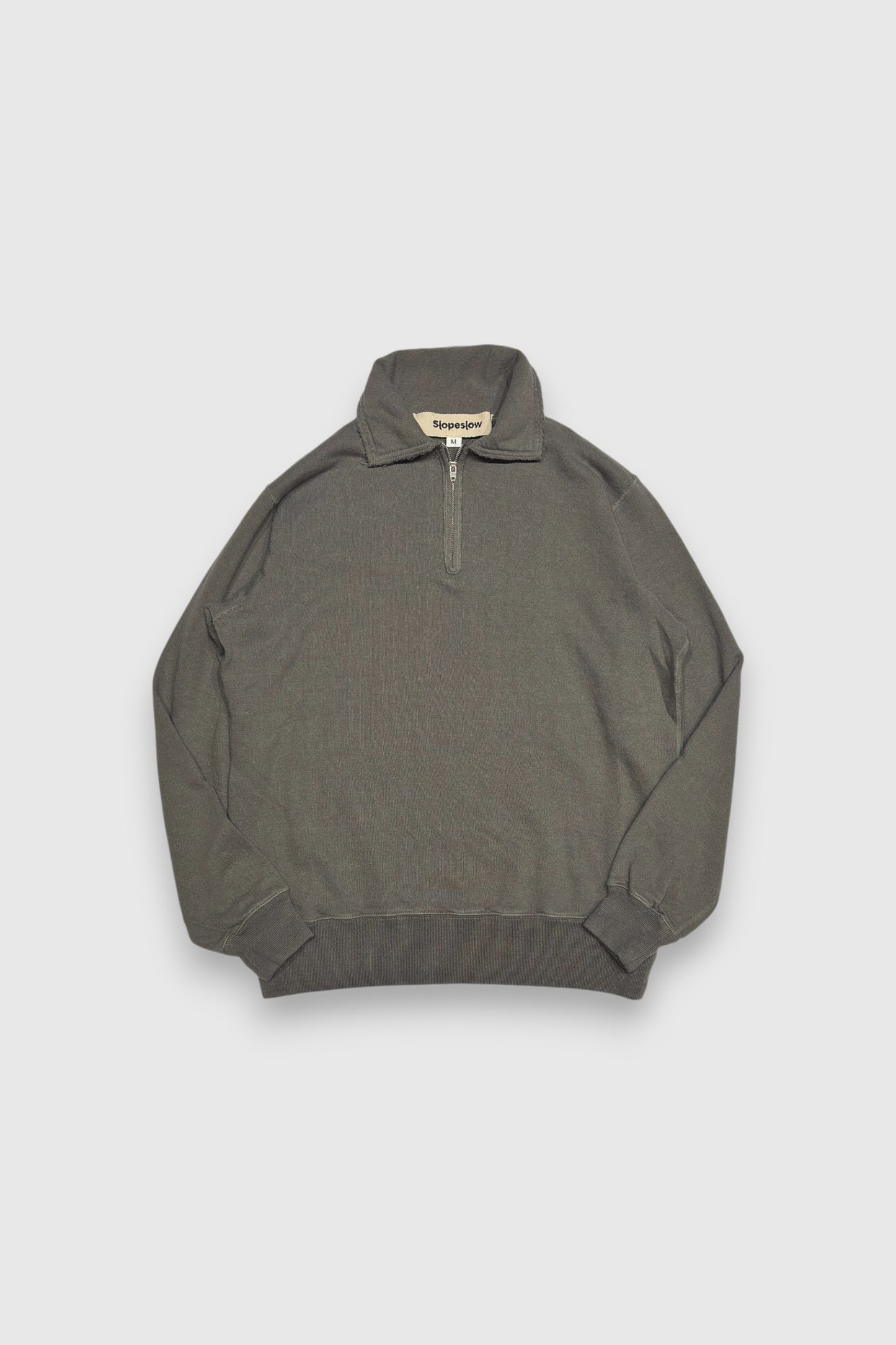 【Slopeslow】half zip top (khaki)
