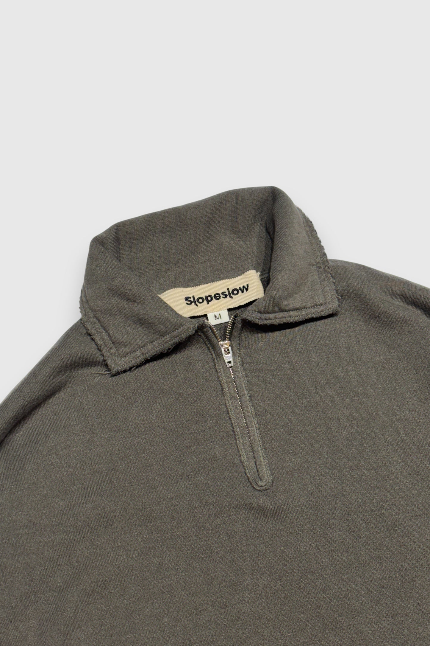 【Slopeslow】half zip top (khaki)