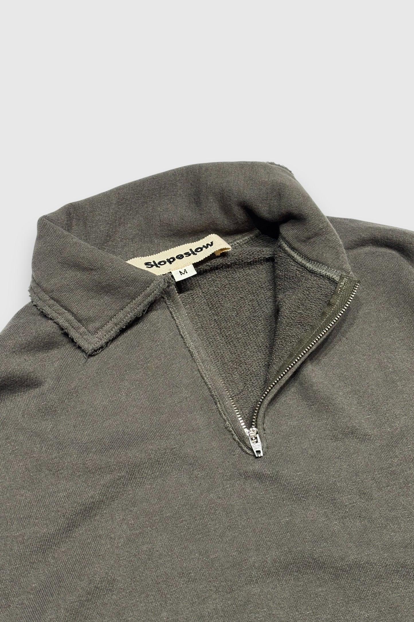 【Slopeslow】half zip top (khaki)