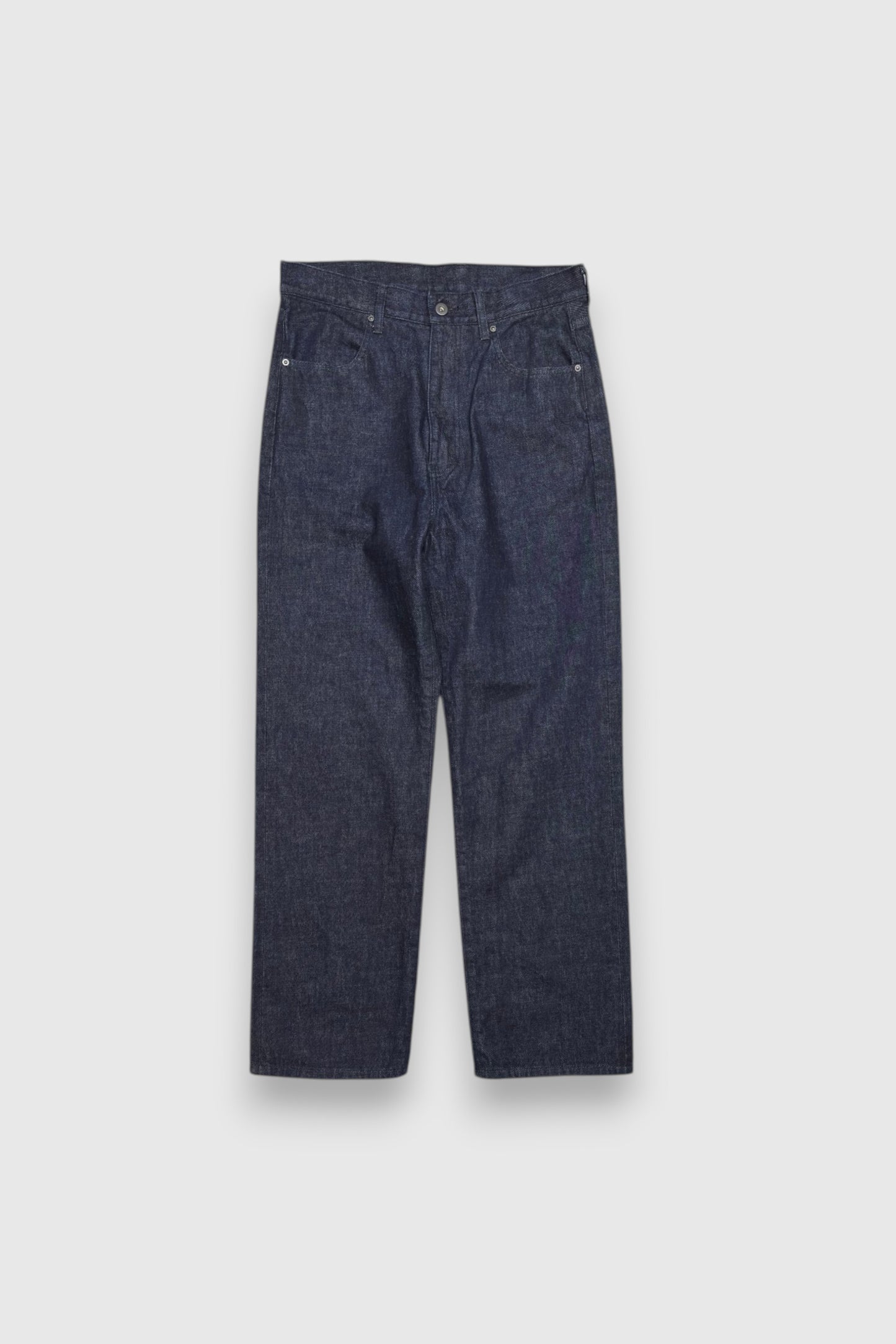 【LOYM】LEATHER POCKET DENIM PANTS