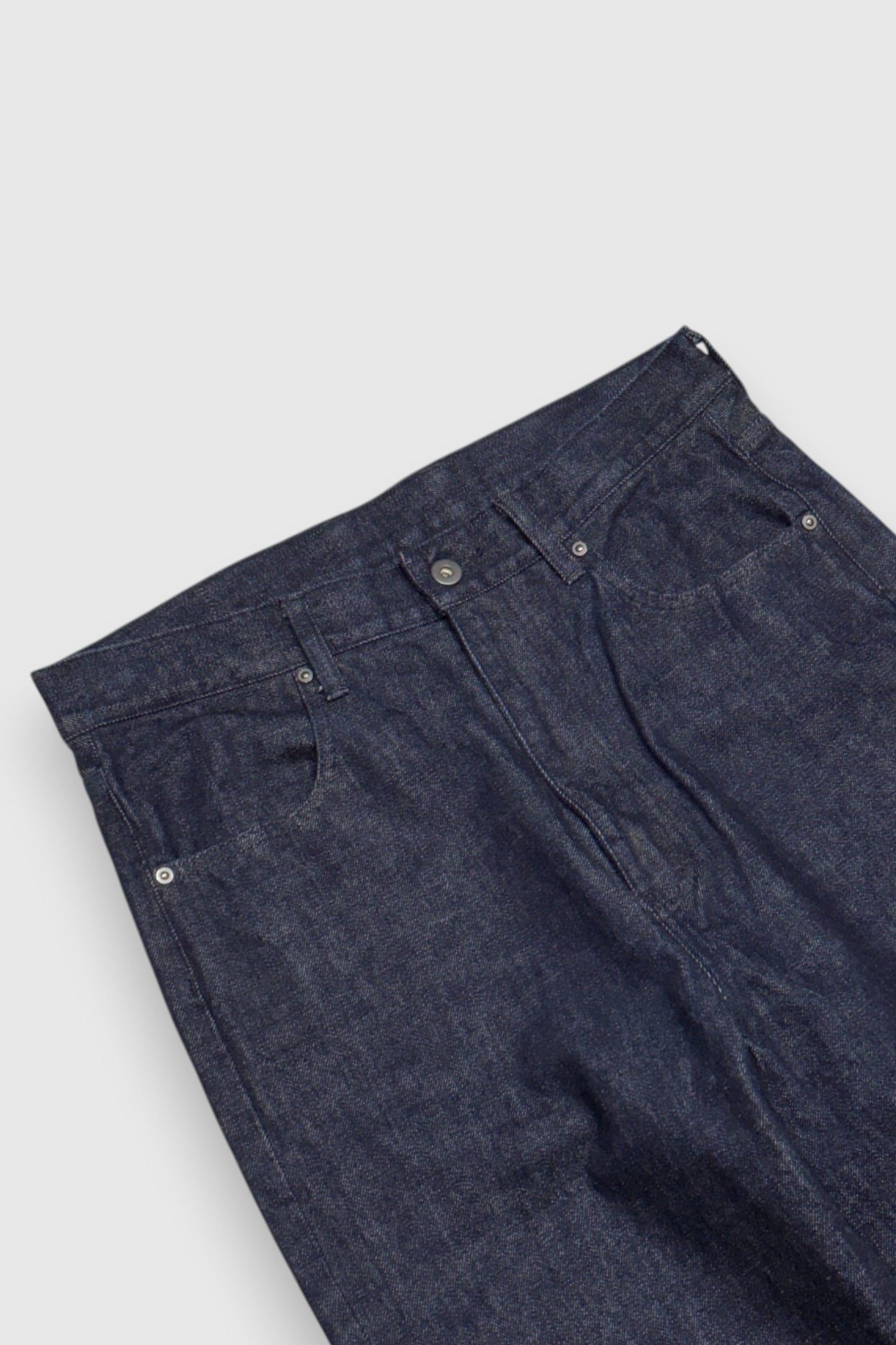 【LOYM】LEATHER POCKET DENIM PANTS