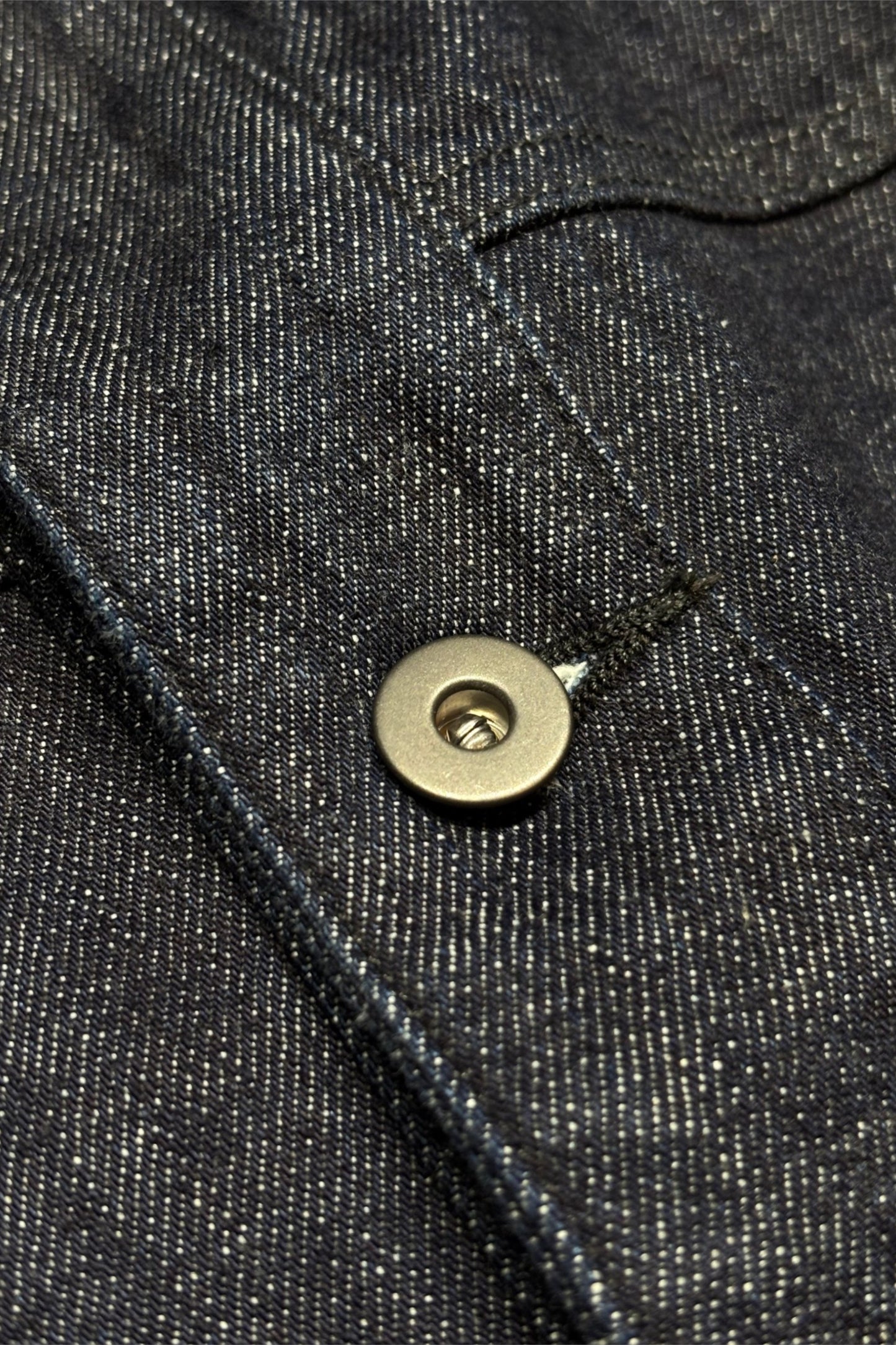 【LOYM】LEATHER COLLAR DENIM JACKET