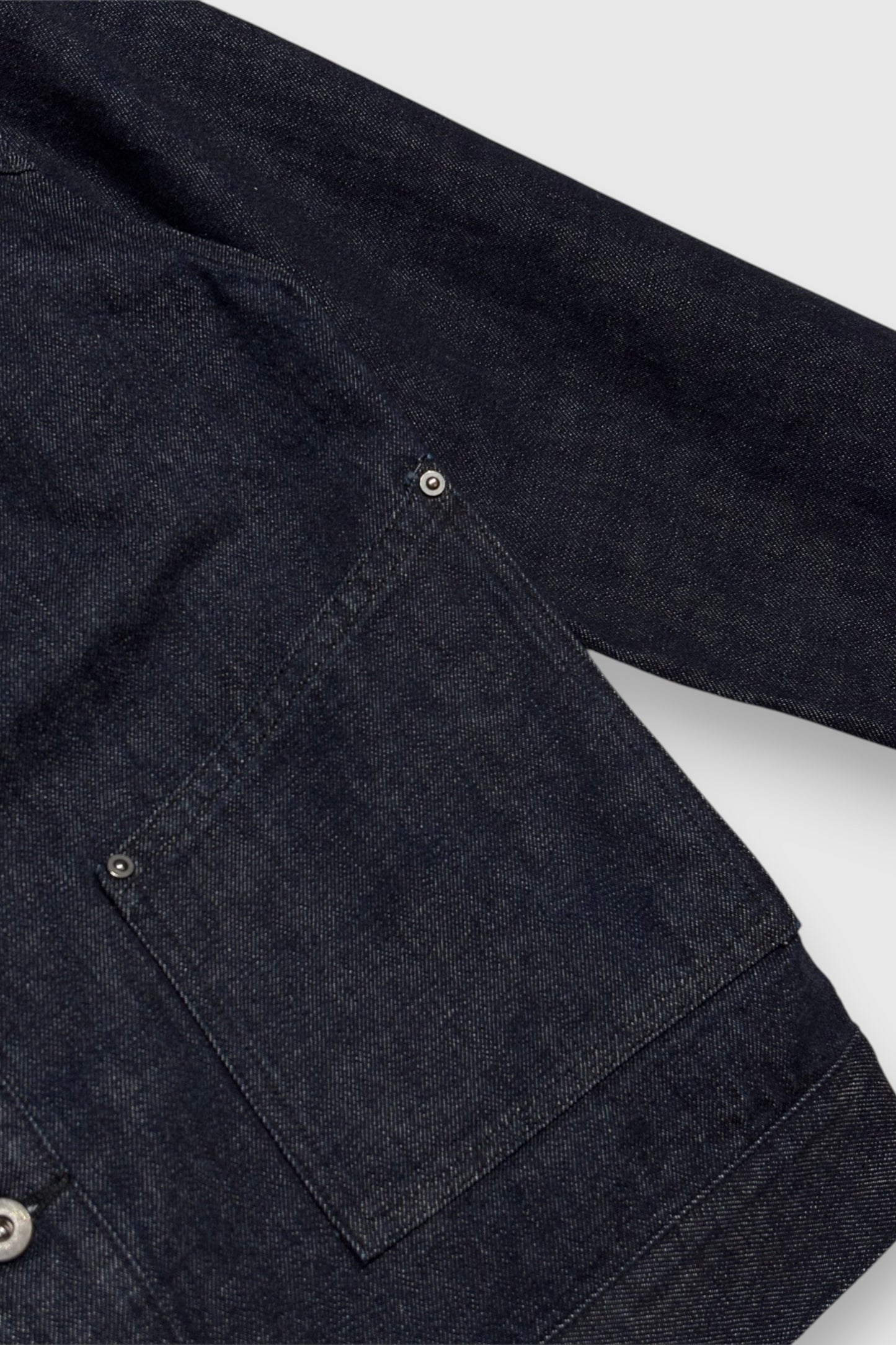 【LOYM】LEATHER COLLAR DENIM JACKET