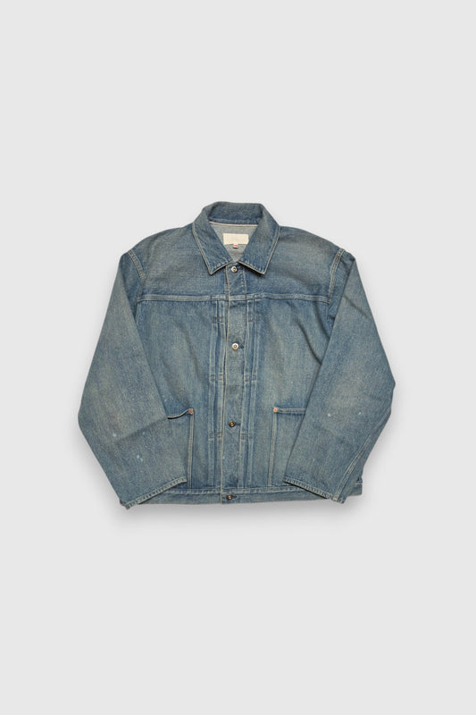 【YOKO SAKAMOTO】PLEATS JACKET (FADE INDIGO)