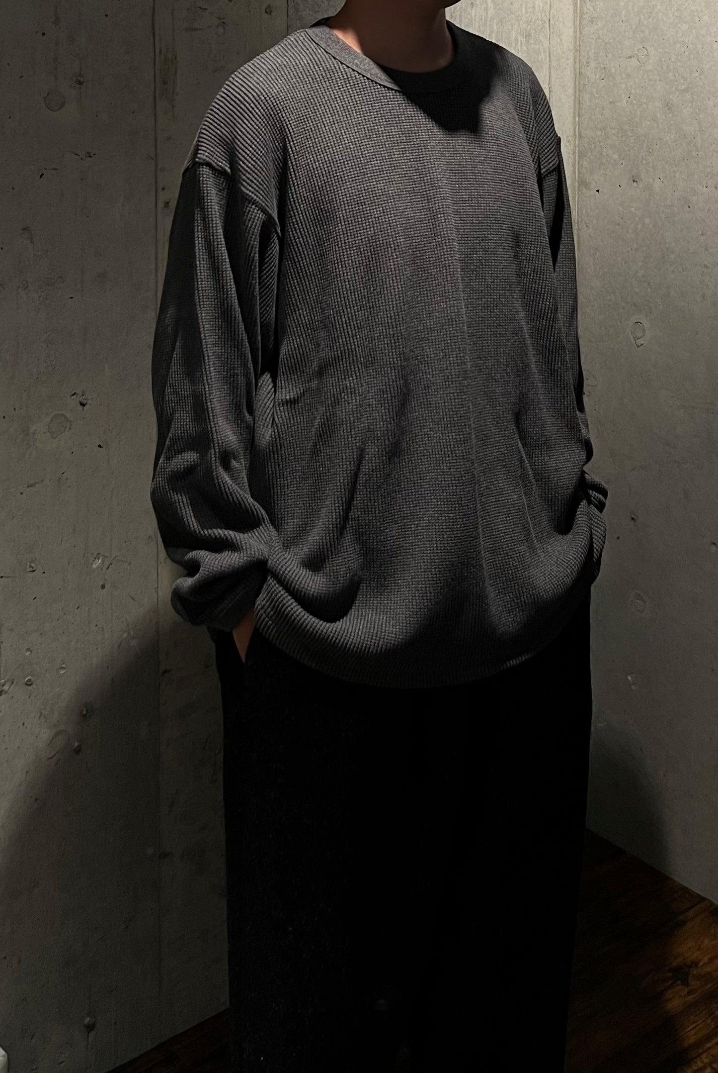 【YOKO SAKAMOTO】CREW NECK PULLOVER (CHARCOAL GRAY)