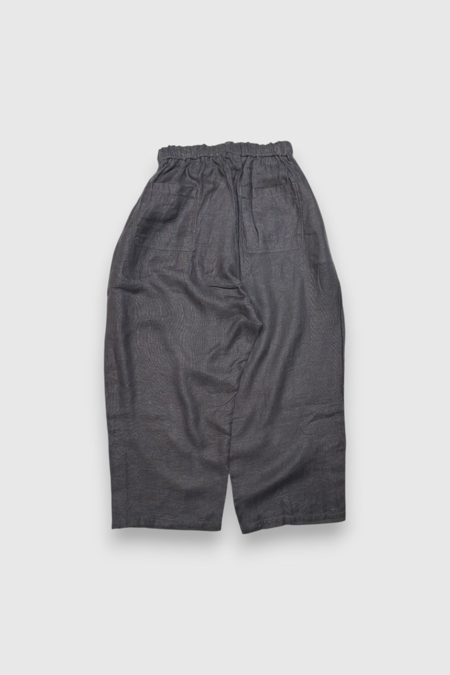 【MITTAN】亜麻大麻サイドスリットパンツ(墨黒)