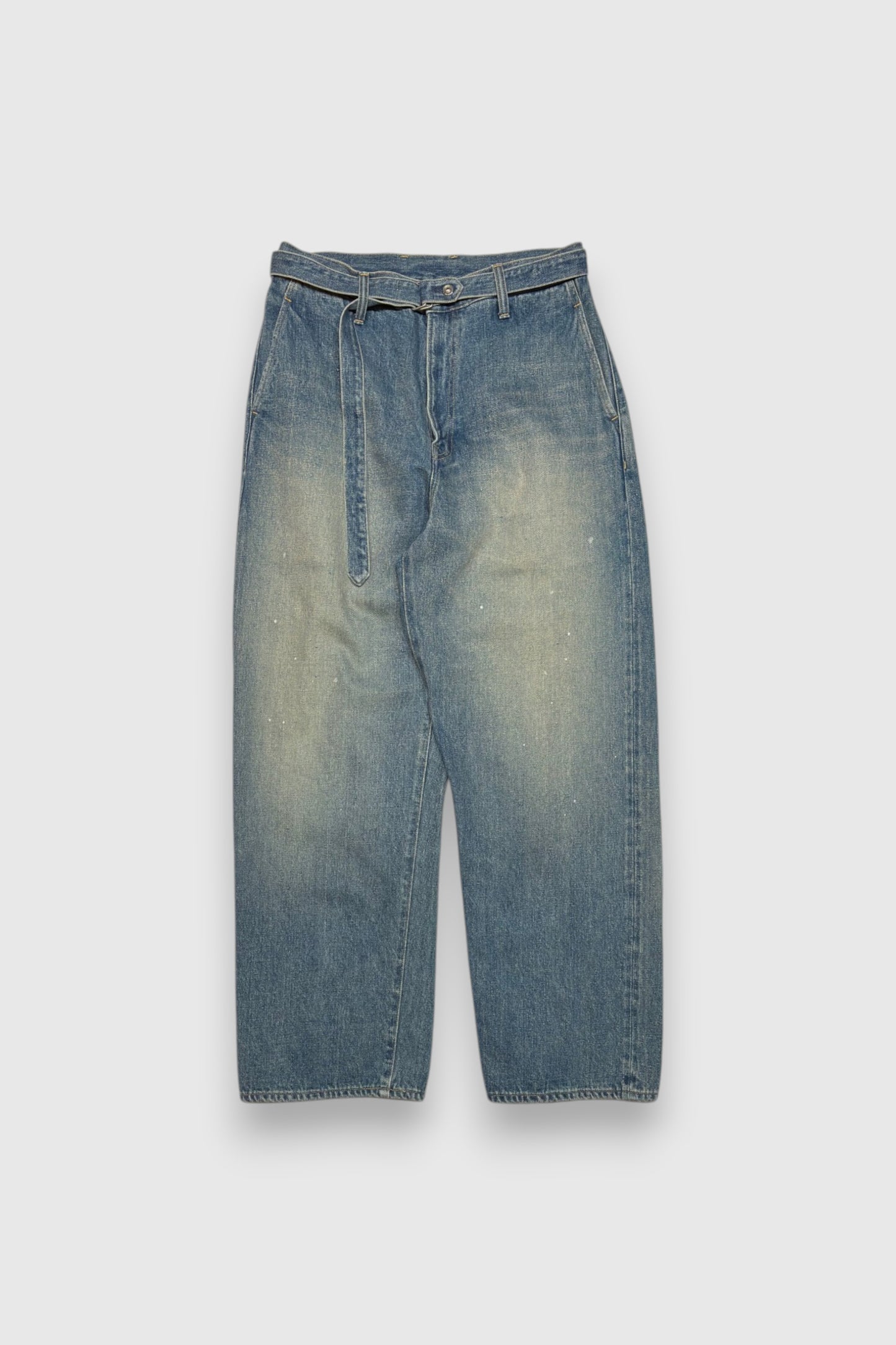 【YOKO SAKAMOTO】BELTED TROUSERS (FADE INDIGO)