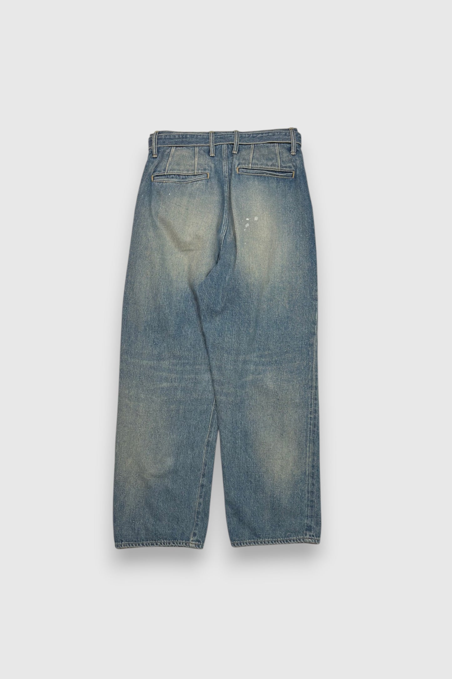 【YOKO SAKAMOTO】BELTED TROUSERS (FADE INDIGO)