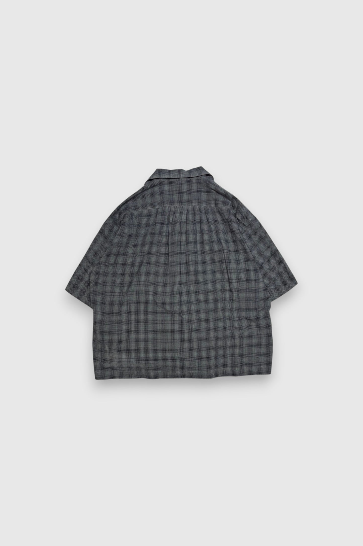 【Urig】OMBRE CHECK 2P OPEN-COLLAR SHIRT SS