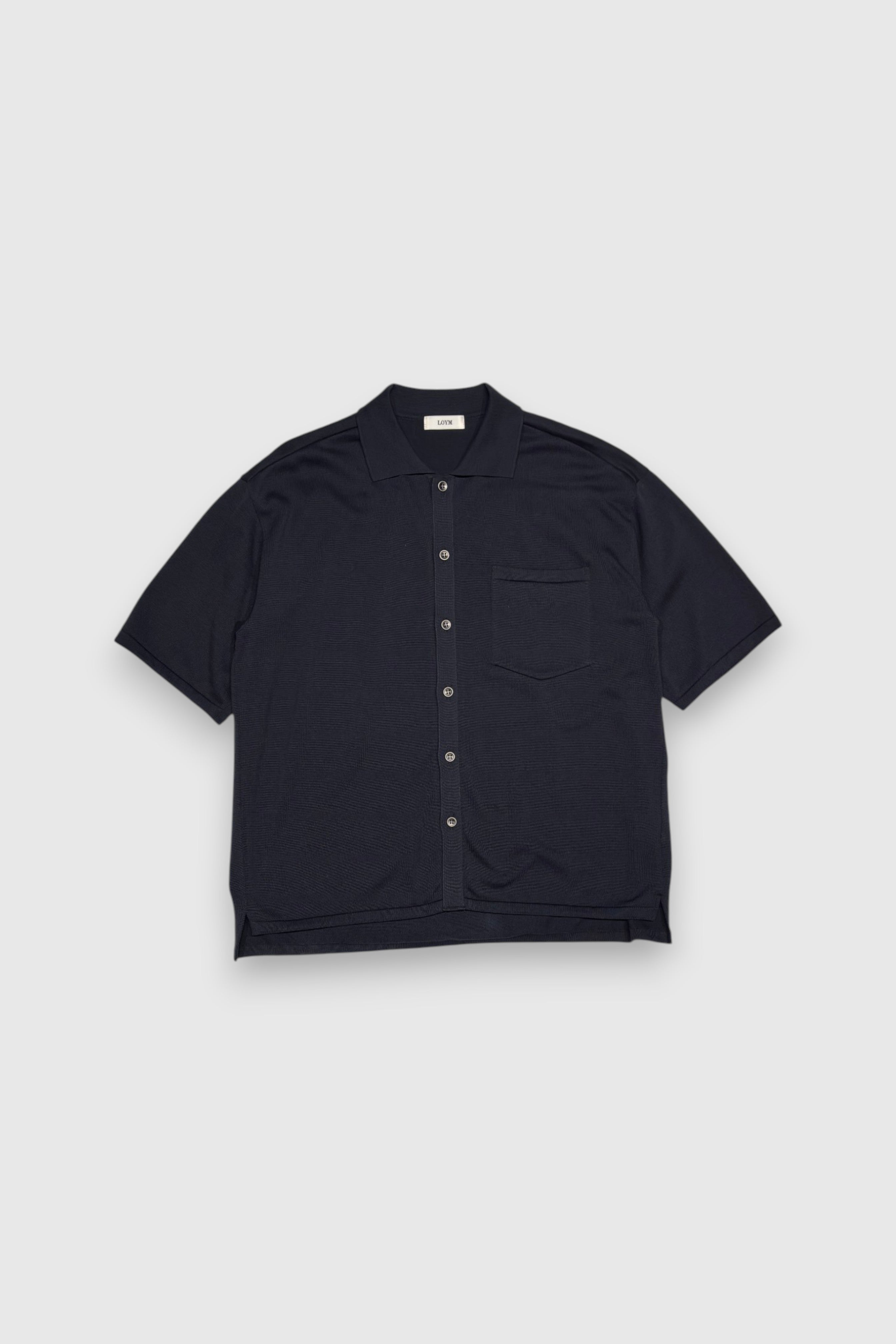 LOYM】AETHER - GIZA Cotton Knit Shirt(DARK NAVY) – NOUNZ