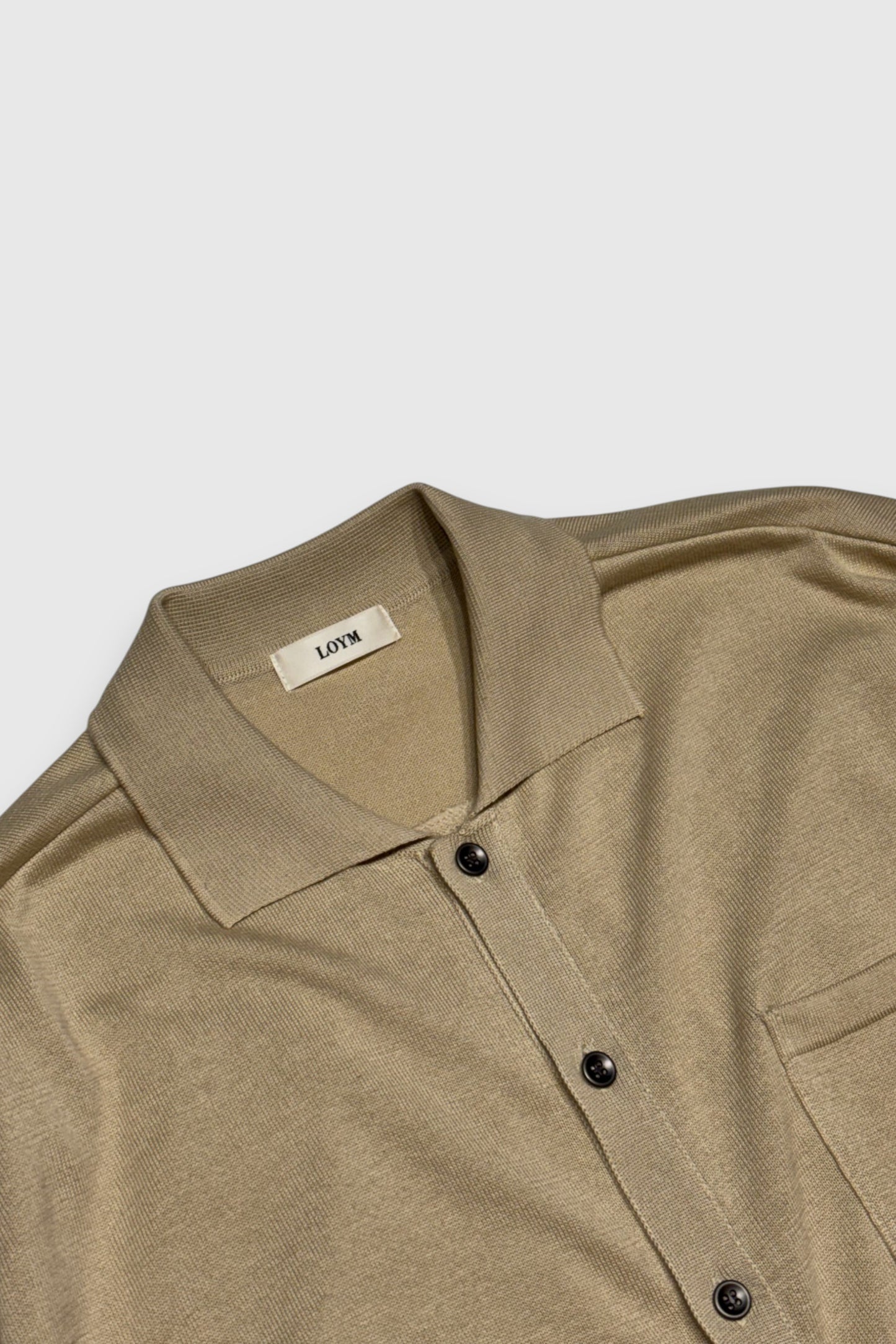 【LOYM】AETHER - GIZA Cotton Knit Shirt(ECRU)